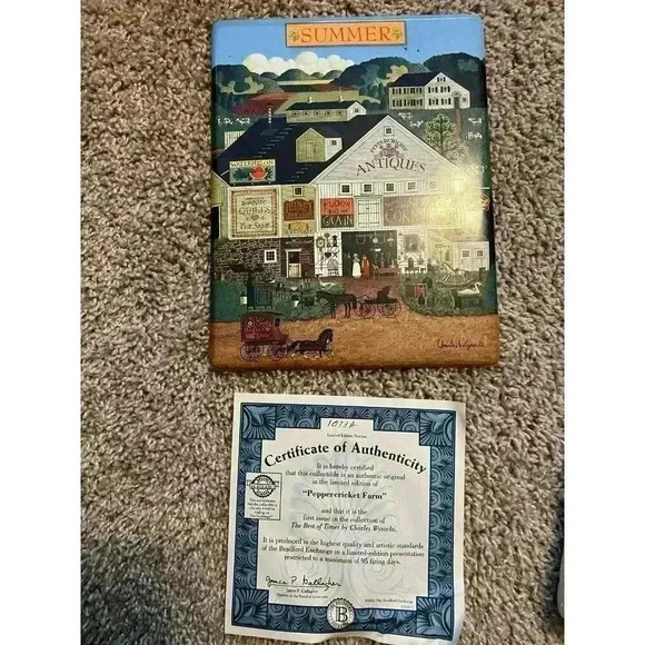 Charles Wysocki | Bradford Exchange | Summer | Peppercricket Farms Plate - Picture 3 of 7